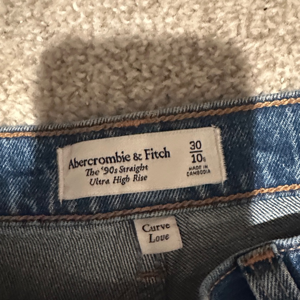 Abercrombie & Fitch Straight Leg Blue Jeans - Picture 2 of 3